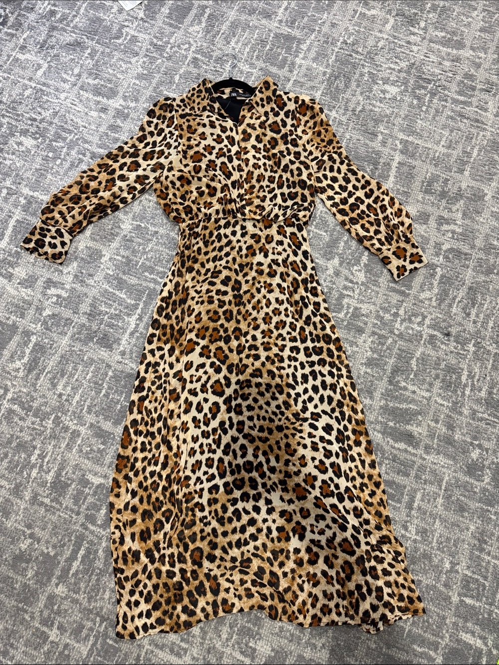 Zara Leopard Print Maxi Dress Size Medium